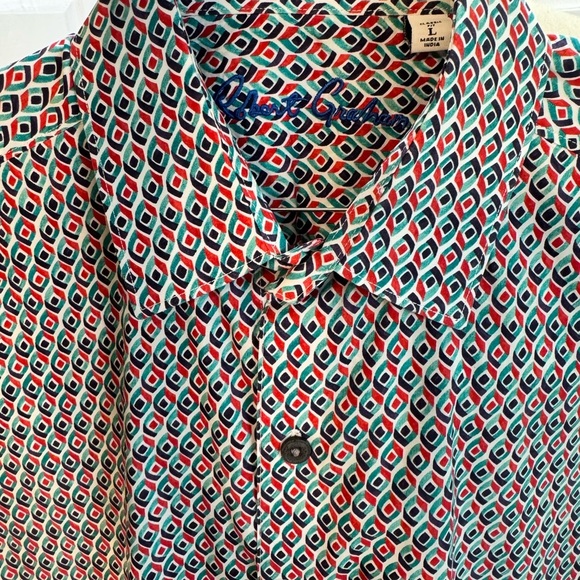 Robert Graham Red and Blue Casual Button Down Shirt - Picture 3 of 16